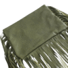 Handmade leather clutch in green color with long fringes