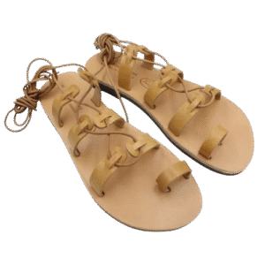 leather_laceup_sandals2 Handmade leather sandals in natural brown – ankle strap design