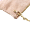 Handmade clutch in soft suede leather nude pink color - Mira